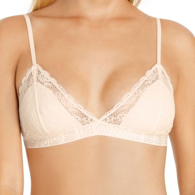 Ivory lacies racy triangle crop